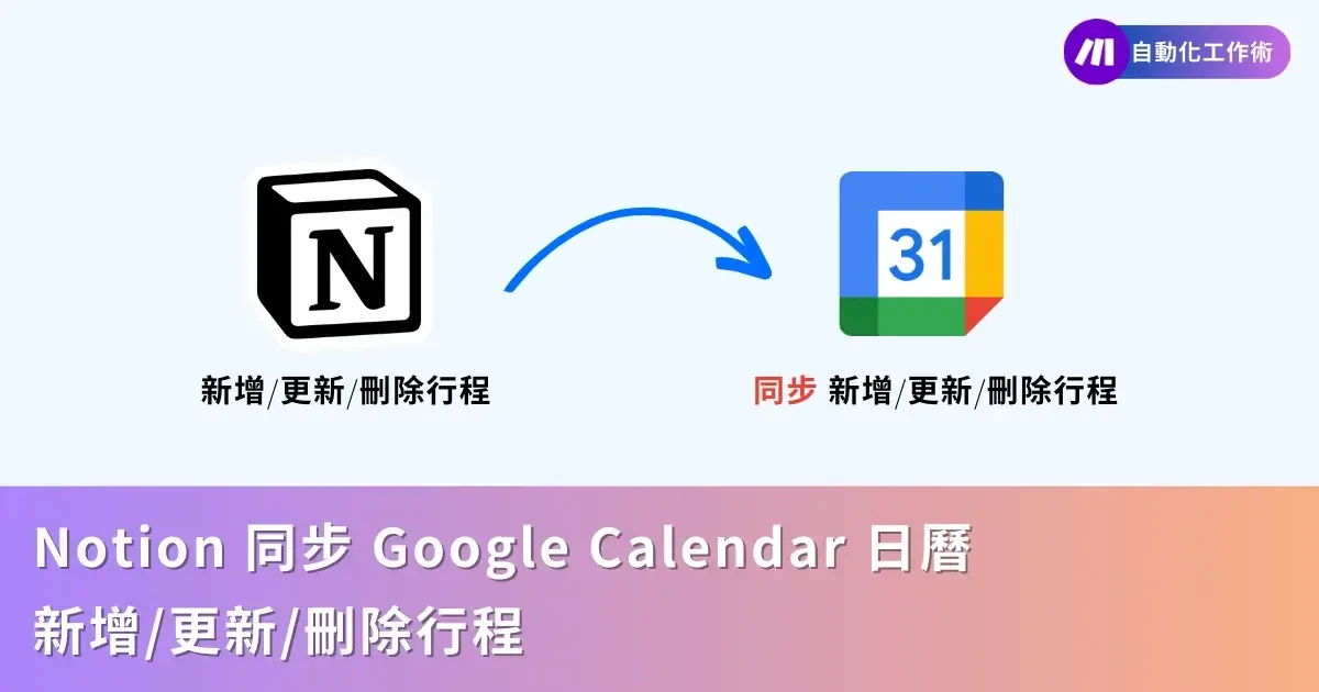 【Make 教學】Notion 同步 Google Calendar 日曆，新增更新刪除行程